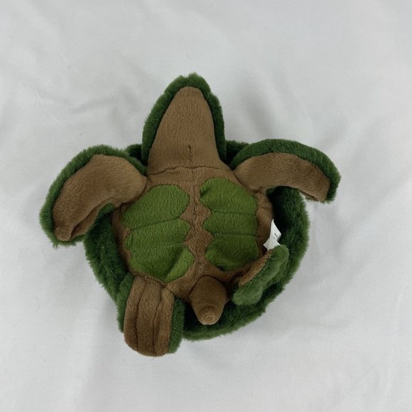 JLI Green Sea Turtle 9” Plush Realistic Stuffed Animal Vintage 1994 - Picture 2 of 5